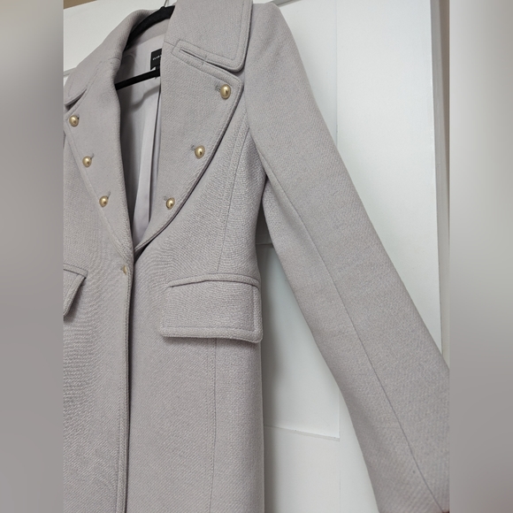 Club Monaco Woman’s Lavender Sogand Wool OverCoat - Picture 11 of 14